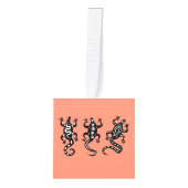 スリーブラックリザードサンダー_コーブサウスウエストスタイル キューブオーナメント (正面)