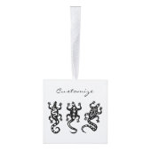 スリーブラックリザードサンダー_コーブサウスウエストスタイル キューブオーナメント (右)