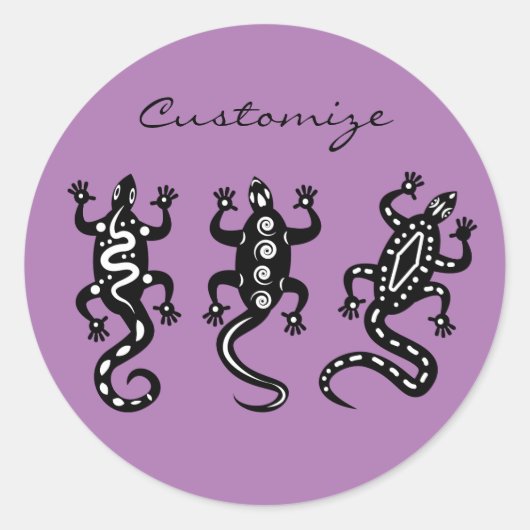 スリーブラックリザードサンダー_コーブサウスウエストスタイル ラウンドシール (正面)