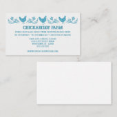 スリーブルーヘンズエッグファーム農家カントリーストア 名刺 (正面/裏面)