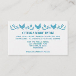 スリーブルーヘンズエッグファーム農家カントリーストア 名刺