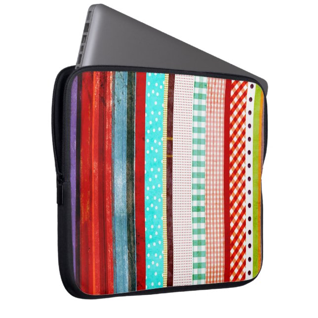 スリーブヴィンテージレインボー ラップトップスリーブ (正面右)