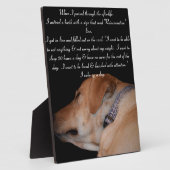 スリープおもしろいユーモアのあるラブラドールリトリバー フォトプラーク (側面)