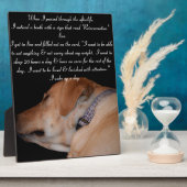 スリープおもしろいユーモアのあるラブラドールリトリバー フォトプラーク (側面)