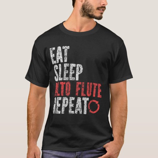 スリープアルト食べフルートリピート Tシャツ (正面)