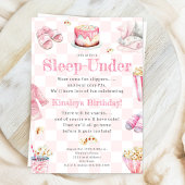 スリープアンダースナックパーティーガールズ誕生日 招待状