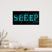 スリープウェルスピリチュアルウォールアートスターズロータスムーン ポスター (キッチン)