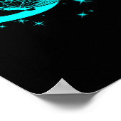 スリープウェルスピリチュアルウォールアートスターズロータスムーン ポスター (角)