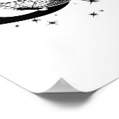 スリープウェルスピリチュアルウォールアートスターズロータスムーン ポスター (角)