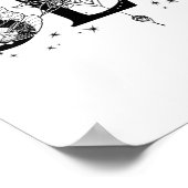 スリープウェルスピリチュアルウォールアートスターズロータスムーン ポスター (角)