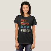 スリープオペラリピ食べートオペラシンガー1 Tシャツ (正面フル)