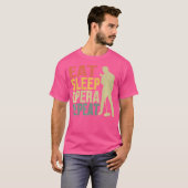 スリープオ食べペラリピーターオペラ歌手 Tシャツ (正面フル)