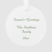 スリープキツネインウィンターリースホリデイ オーナメント (裏面)