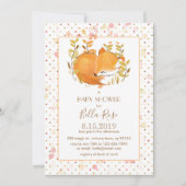 スリープキツネクブベビーシャワー招待状 招待状 (正面)