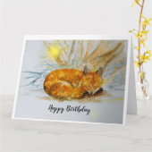 スリープキツネ(カスタマイズ) カード (黄色い花)