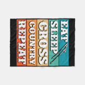 スリープクロス食べカントリーリプレーススキーアウィンタースポーツ フリースブランケット (正面(横))