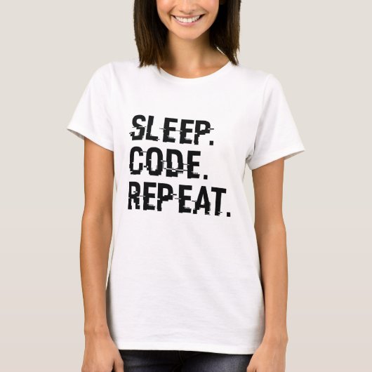 スリープコードの繰り返し Tシャツ (正面)