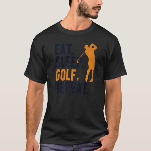 スリープゴ食べルリピートプレーヤープロゴルファーGolfing Le Tシャツ (正面)