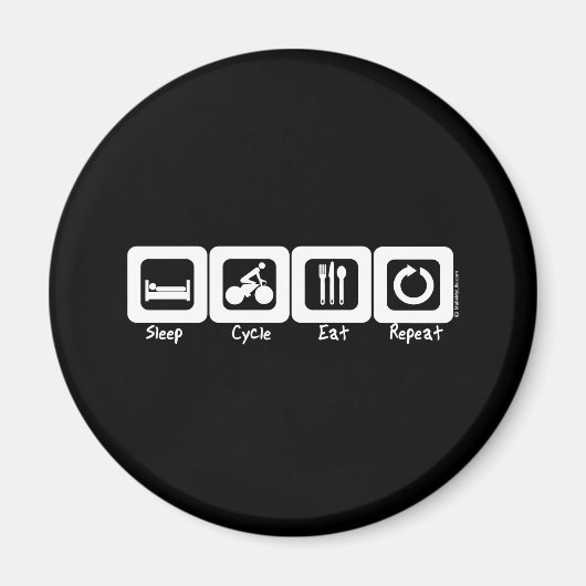 スリープサイクル食べ繰り返し マグネット (正面)
