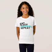 スリープサッカー食べリピーターサッカー愛好家 Tシャツ (正面フル)