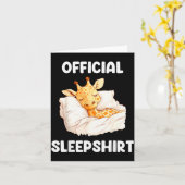 スリープシャツ スリーン キリン 動物愛好者 パジャマ カード (黄色い花)