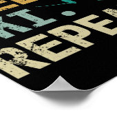 スリープスキ食べーリピートレトロヴィンテージスキーヤー ポスター (角)