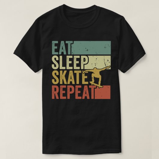 スリープスケッ食べトリピートSKATEBOARD Tシャツ (デザイン正面)