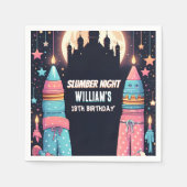 スリープスタースリープバースランバーパーティー13th誕生日 スタンダードカクテルナプキン (正面)