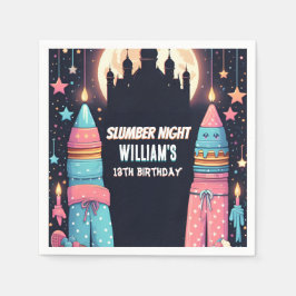 スリープスタースリープバースランバーパーティー13th誕生日 スタンダードカクテルナプキン