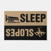 スリープスロープドアマットスキーロッジデコーウェルカム ドアマット (正面)