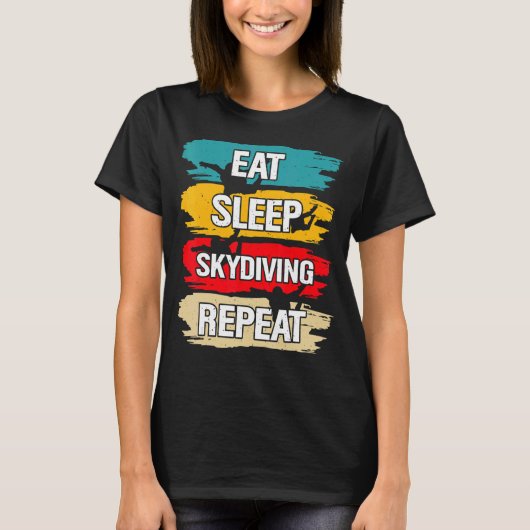 スリープス食べカイダイビング繰り返し Tシャツ (正面)