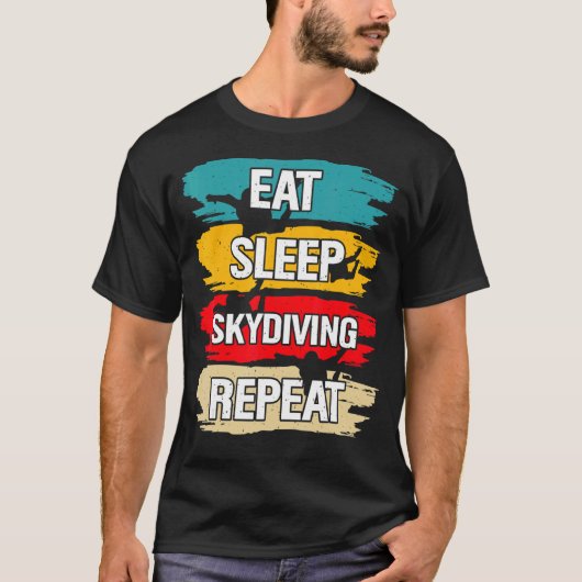 スリープス食べカイダイビング繰り返し Tシャツ (正面)