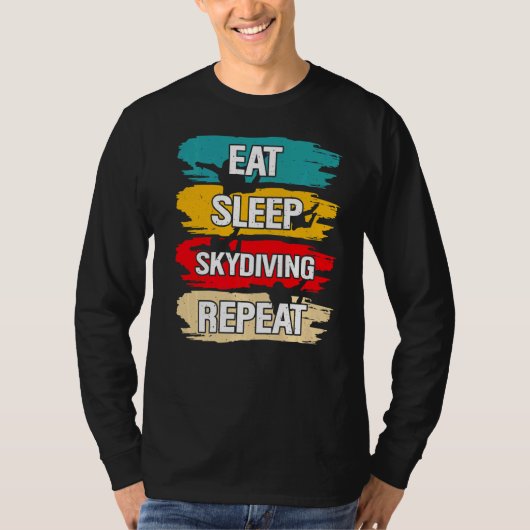 スリープス食べカイダイビング繰り返し Tシャツ (正面)