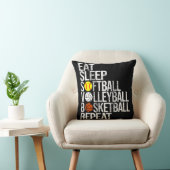 スリープソフトボ食べールバレーボールバスケットボールRepeat Fu クッション (椅子)