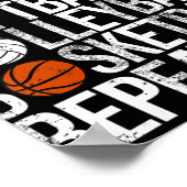 スリープソフトボ食べールバレーボールバスケットボールRepeat Fu ポスター (角)