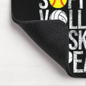 スリープソフトボ食べールバレーボールバスケットボールRepeat Fu マウスパッド (コーナー)