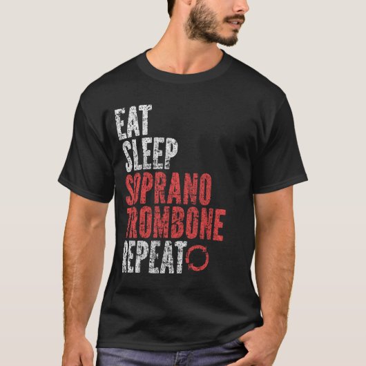 スリープソ食べプラノトロンボンリピート Tシャツ (正面)