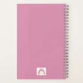 'スリープタイム レインボー'、かわいいボヘミアンピンクカスタム ノートブック (裏面)