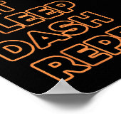 スリープダッシュ繰り返しビデオゲームジオメトリビデオゲーマー ポスター (角)