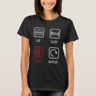 スリープトス食べリピートイベントスポーツキャベートス Tシャツ