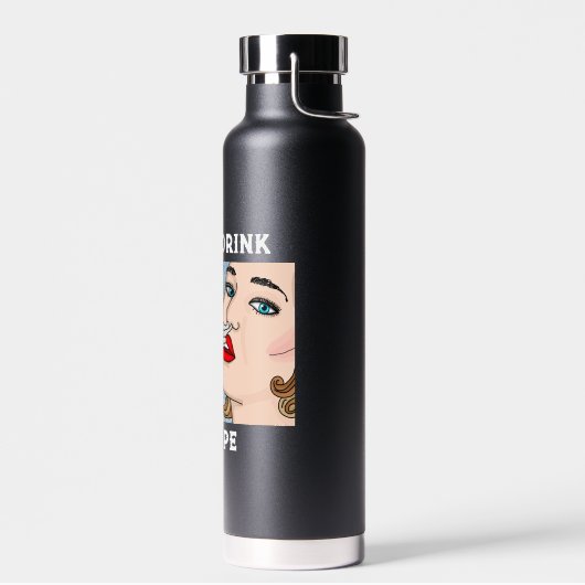 スリープドリンク&ヴァープアートポップ・アートのスタイルレディ ウォーターボトル (左面)