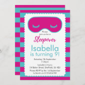 スリープバーをテーマにした誕生日パーティーの招待状 招待状 (正面/裏面)
