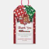 スリープバースデーパーティークリスマスパーソナライズされた ギフトタグ (正面)