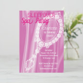 スリープバースパパーティーガールズバースデーパーティー招待状 招待状 (スタンド正面)