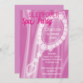 スリープバースパパーティーガールズバースデーパーティー招待状 招待状 (正面/裏面)