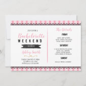 スリープバーテーマバチェロレッテの旅程の招待 招待状 (正面)