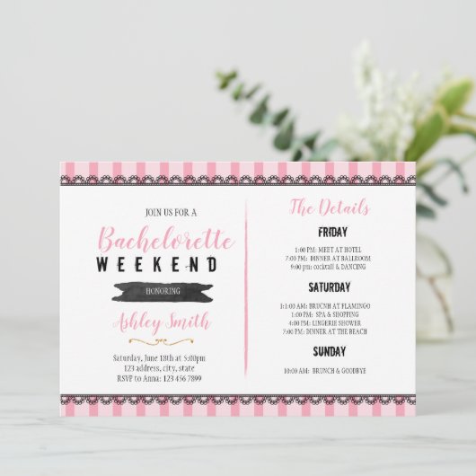 スリープバーテーマバチェロレッテの旅程の招待 招待状 (スタンド正面)