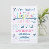 スリープバー招待状スランバーパーティーパジャマスガール 招待状 (スタンド正面)