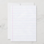 スリープバー招待状スランバーパーティーパジャマスガール 招待状 (裏面)