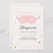 スリープバー誕生日パーティーの招待 招待状 (正面/裏面)